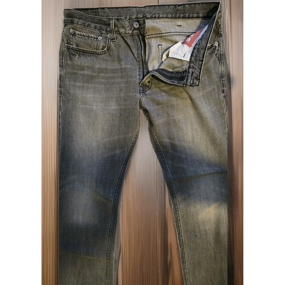 Levi's 511 Mens Jeans 38x32 Acid Black Gray Slim Fit Straight Leg Denim Pants